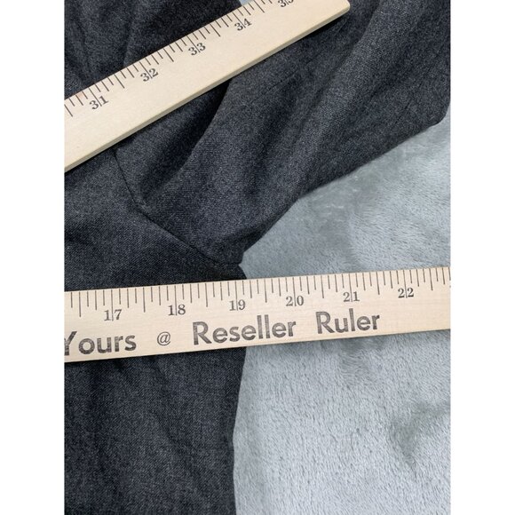 J. Crew Womens Size 8 Gray Wool Blouse 3/4 Sleeve Business Casual Top - Picture 4 of 8